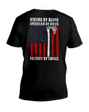 Viking By Blood - Patriot By Choice V-Neck T-Shirt thumbnail