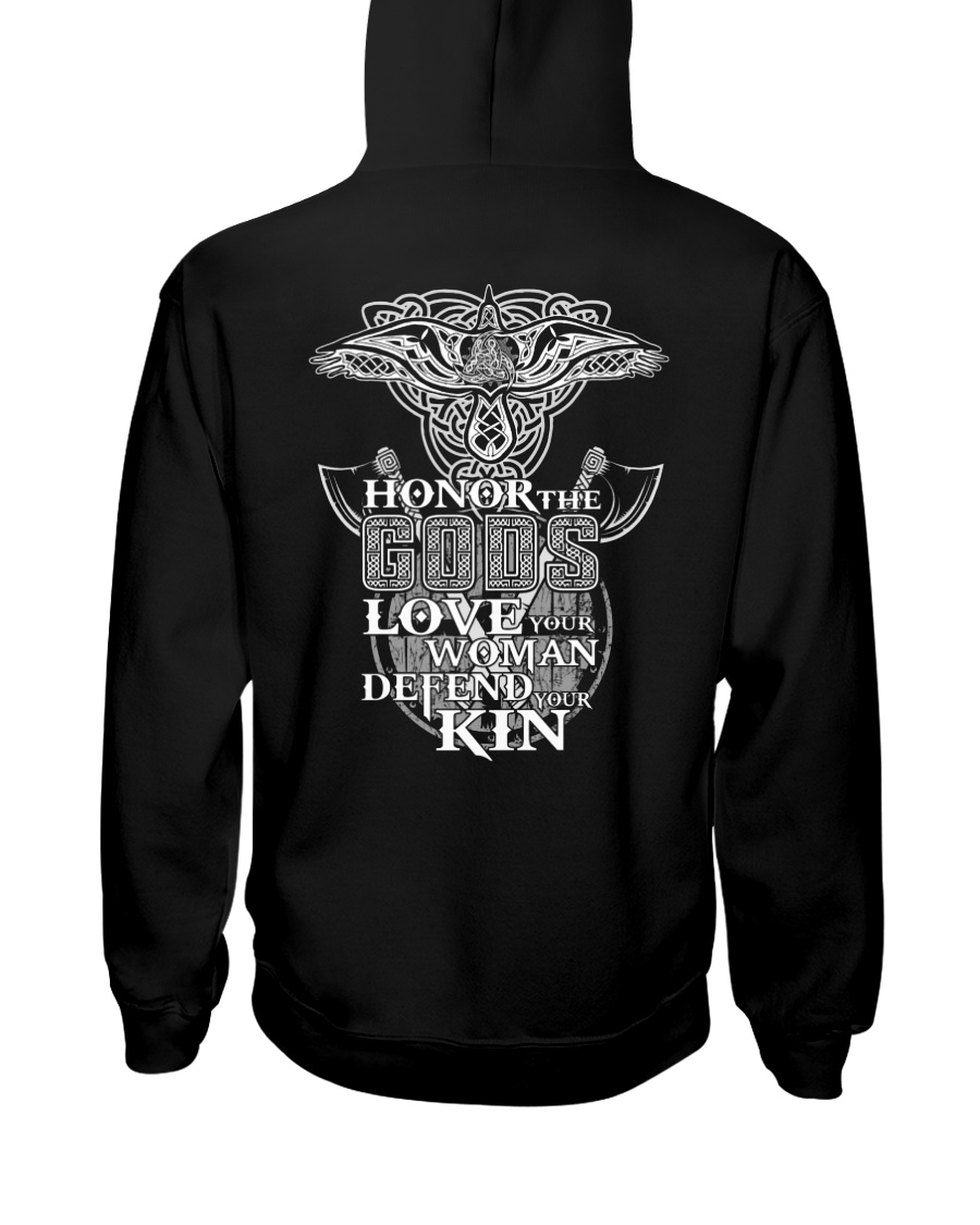 Honor The Gods Love Your Woman Hooded Sweatshirt