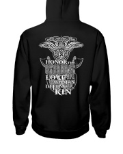 Honor The Gods Love Your Woman Hooded Sweatshirt back