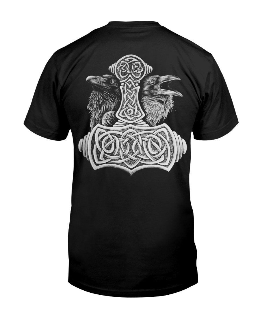 Viking Shirts - Viking Raven And Viking Hammer Classic T-Shirt