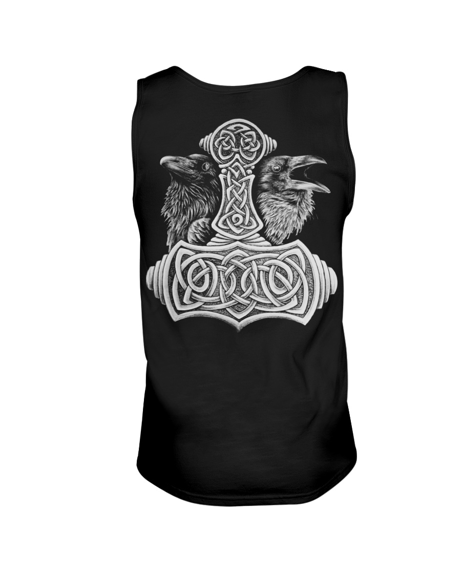 Viking Shirts - Viking Raven And Viking Hammer Unisex Tank