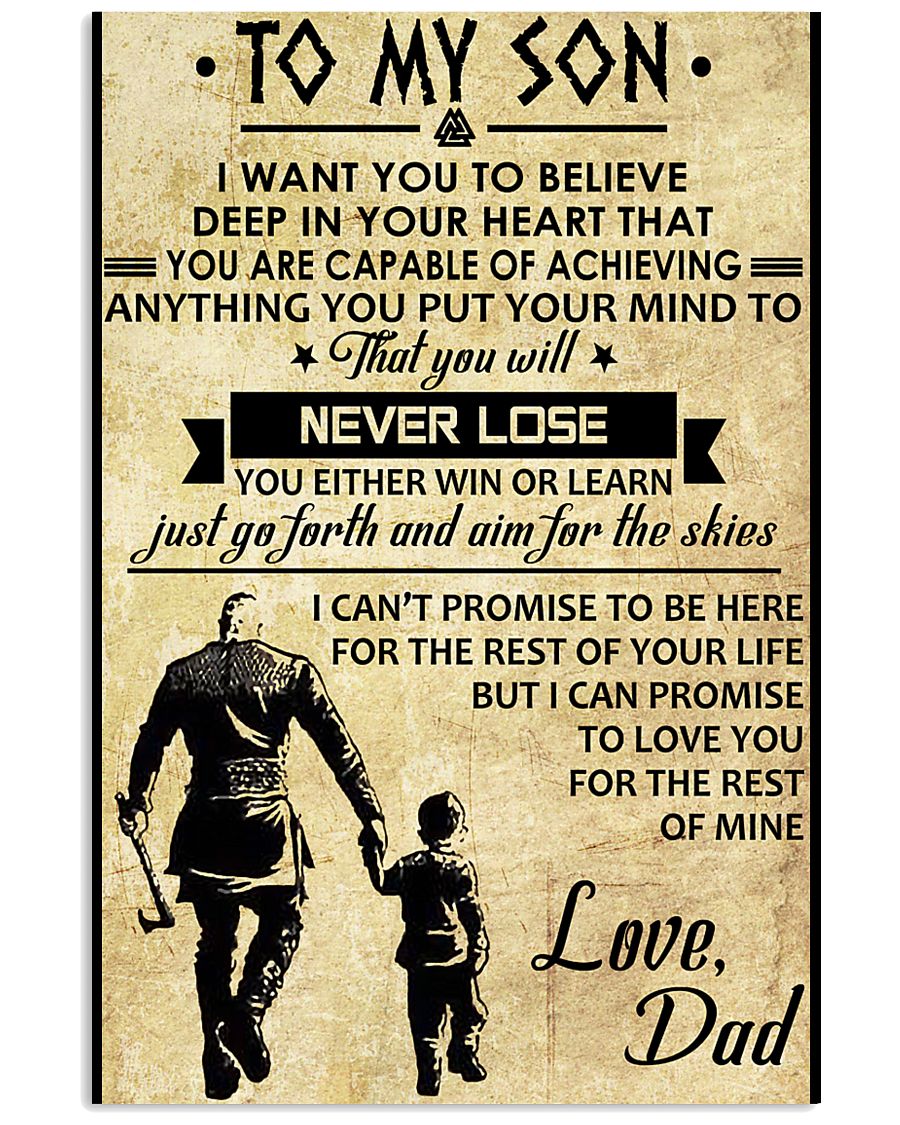 TO MY SON - VIKING SHIRTS 16x24 Poster