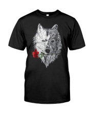 WOLF MANDALA ROSE CANIS LUPUS T SHIRT DESIGN Premium Fit Mens Tee thumbnail