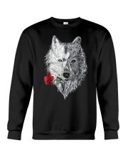WOLF MANDALA ROSE CANIS LUPUS T SHIRT DESIGN Crewneck Sweatshirt thumbnail