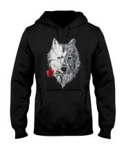 WOLF MANDALA ROSE CANIS LUPUS T SHIRT DESIGN Hooded Sweatshirt thumbnail