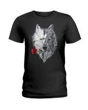WOLF MANDALA ROSE CANIS LUPUS T SHIRT DESIGN Ladies T-Shirt thumbnail