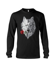 WOLF MANDALA ROSE CANIS LUPUS T SHIRT DESIGN Long Sleeve Tee thumbnail