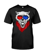 WOLF LED SOUND ACTIVATED GLOW LIGHT UP T SHIRT Classic T-Shirt front
