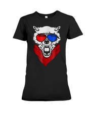 WOLF LED SOUND ACTIVATED GLOW LIGHT UP T SHIRT Premium Fit Ladies Tee thumbnail