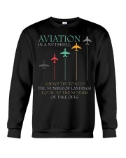 FUNNY PILOT AVIATION IN A NUTSHELL GIFT Crewneck Sweatshirt thumbnail