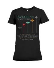 FUNNY PILOT AVIATION IN A NUTSHELL GIFT Premium Fit Ladies Tee thumbnail