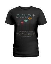 FUNNY PILOT AVIATION IN A NUTSHELL GIFT Ladies T-Shirt thumbnail
