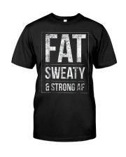 FUNNY POWERLIFTER FAT STRONGMAN POWERLIFTING STRON Classic T-Shirt front