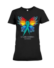SCLERODERMA AWARENESS SHIRT BUTTERFLY T SHIRT Premium Fit Ladies Tee thumbnail