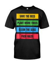 SAVE THE BEES FUCK NAZIS ANTI FASCIST ANTIFA FCK N Premium Fit Mens Tee thumbnail