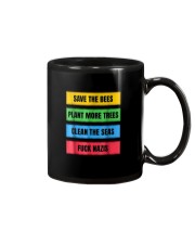 SAVE THE BEES FUCK NAZIS ANTI FASCIST ANTIFA FCK N Mug thumbnail