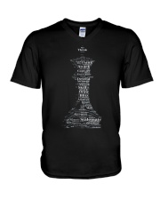 WORD CLOUD CHESS KING TSHIRT V-Neck T-Shirt thumbnail