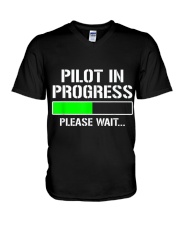 PILOT IN PROGRESS T SHIRT FUNNY FLIGHT SCHOOL STUD V-Neck T-Shirt thumbnail