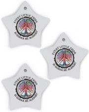 NOT SOLD ANYWHERE ELSE Star ornament - 3 pieces (wood) front