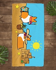 Corgi Beach Towel Beach Towel aos-towelbeach-vertical-front-lifestyle-1