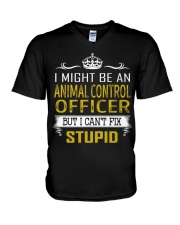 Animal Control Officer Fix Stupid V-Neck T-Shirt thumbnail