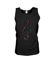 Funky Treble G Clef colorful for musi Unisex Tank thumbnail