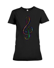 Funky Treble G Clef colorful for musi Premium Fit Ladies Tee thumbnail