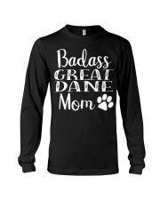 BadAss Great Dane mom Funny Dog Hood Long Sleeve Tee thumbnail