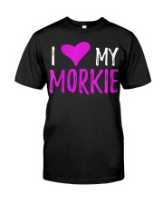 Womens I Love My Morkie T-Shirt Funny Mal Premium Fit Mens Tee thumbnail