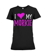 Womens I Love My Morkie T-Shirt Funny Mal Premium Fit Ladies Tee thumbnail