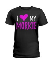 Womens I Love My Morkie T-Shirt Funny Mal Ladies T-Shirt thumbnail