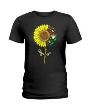 Autism Awareness Sunflower Ladies T-Shirt thumbnail