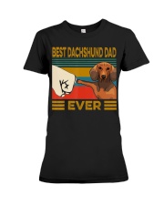Best Dachshund Dad Ever Premium Fit Ladies Tee thumbnail