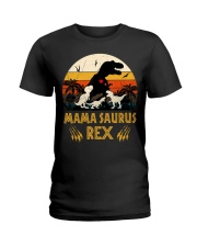 Funny Mamasaurus Rex I Three Kids Mom Ladies T-Shirt thumbnail
