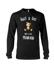 Monkey Shirt for Girls Long Sleeve Tee thumbnail
