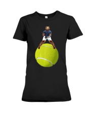 Bear On Tennis Ball Mens - by Behrbone Premium Fit Ladies Tee thumbnail