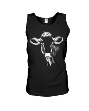 Cute White Jersey Cow Unisex Tank thumbnail