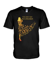 You may say I'm a dreamer But I'm not the only one V-Neck T-Shirt tile