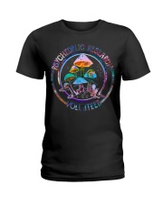 Psychedelic Research Volunteer Mushroom Ladies T-Shirt tile