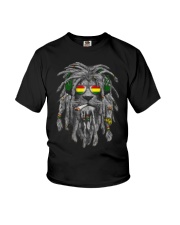 Rastafarian Lion Mens Shirts Beats and Blunts Weed Tee Youth T-Shirt tile