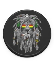 Rastafarian Lion Mens Shirts Beats and Blunts Weed Tee Circle Ornament (Porcelain) tile