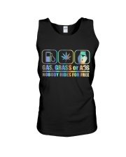 Gas Grass Or A-ss Nobody Rides For Fr-ee Unisex Tank tile
