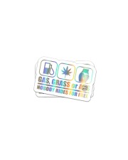 Gas Grass Or A-ss Nobody Rides For Fr-ee Sticker tile