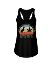 Dogs and cannabis make me happy Ladies Flowy Tank tile