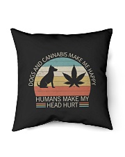 Dogs and cannabis make me happy Indoor Pillow tile