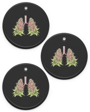 Funny Lung Ca-nnabis Circle Ornament (Porcelain) tile