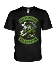 SONS OF CAN-NABIS 420 CHAPTER. V-Neck T-Shirt tile