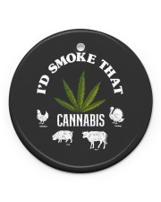 I'D SMOKE THAT CAN-NABIS Circle Ornament (Porcelain) tile
