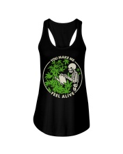 You make me feel alive Ladies Flowy Tank tile