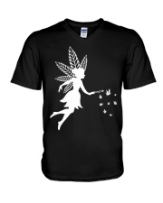 Cannabis Fairy V-Neck T-Shirt tile